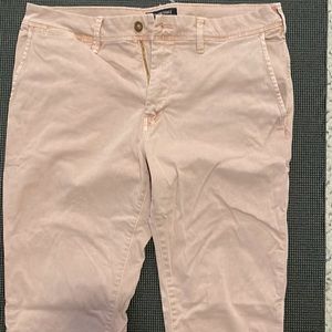 American Eagle Skinny Flex Salmon/Light Pink Chino Pants